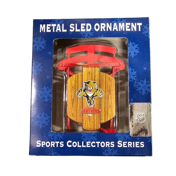 Florida Panthers Metal Sled Ornament Collector Series NHL Hockey by Topperscot - Picture 1 of 2